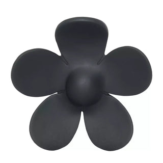 FLOWER S Black matt hårklämma