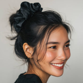 Scrunchie Mulberry Silk Svart