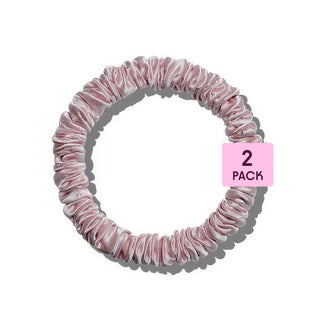 Scrunchie 100% Mulberry Silk Pink 2-pack