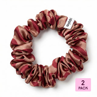 Scrunchie 100% Mulberry Silk Burgundy M