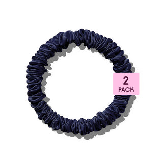 Poppie scrunchie mulberry silk blå