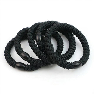 Hårsnodd Soft Svart 5-pack