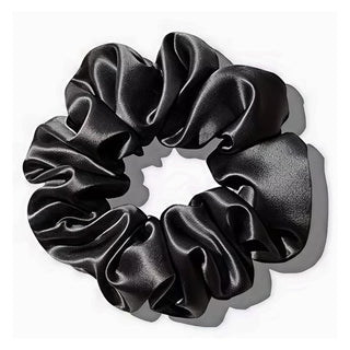 Scrunchie 100% Mulberry Silk Black