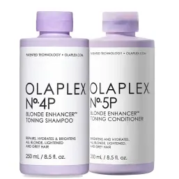 Olaplex No.4P + No.5P Blonde Enhancer Toning Shampoo + Conditioner DUO - Hairsale.se