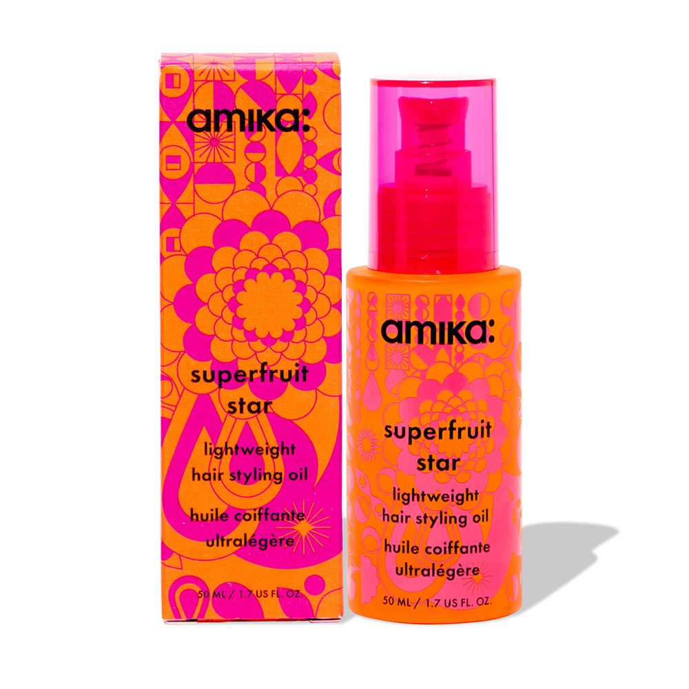 Amika Superfruit Star, lightweight hair styling oil, 50ml - Hairsale.se